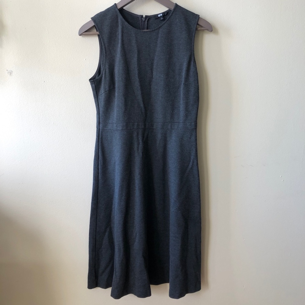 Uniqlo grey midi ponte dress